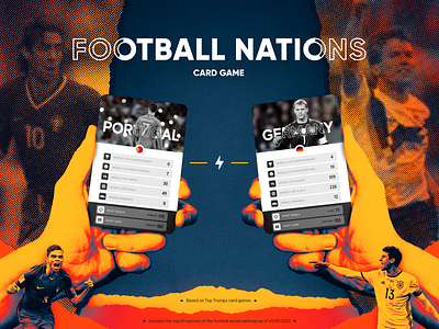 Football Nations Card Game card game cards design football graphic design product design soccer