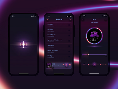 Music payer app app design music player ui ui ux