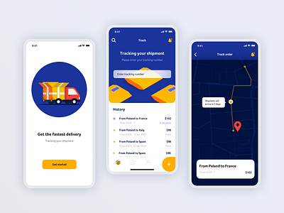 Delivery App app design illustration illustrator ui ux