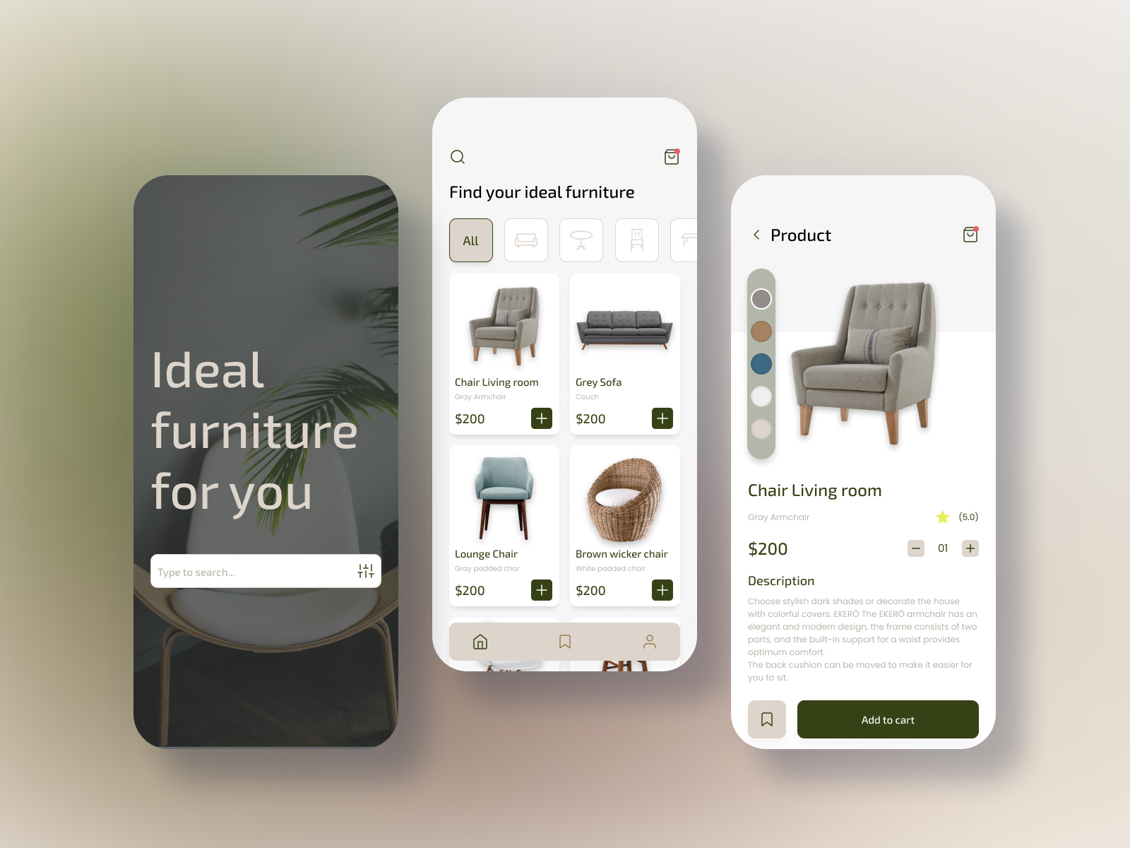 Furniture app concept by DashDevs on Dribbble