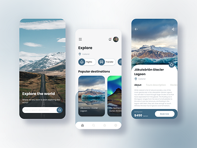 Travel app concept