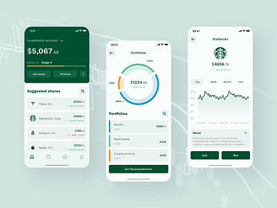 Investment app app design investments ui ux