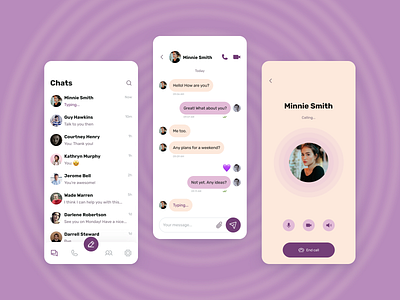 Tender Messaging App concept app design light messenger ui