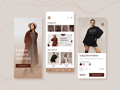 Сlothes store design e commerce ui