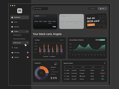 Monobank web app - concept app design ui web