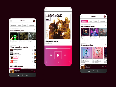 Music player App app design ui