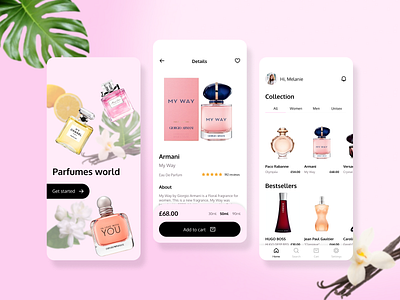 E-commerce mobile app app design ui