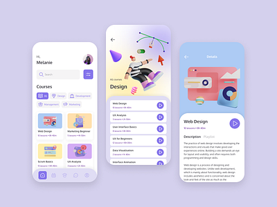 Educational app - dark & light theme by DashDevs on Dribbble