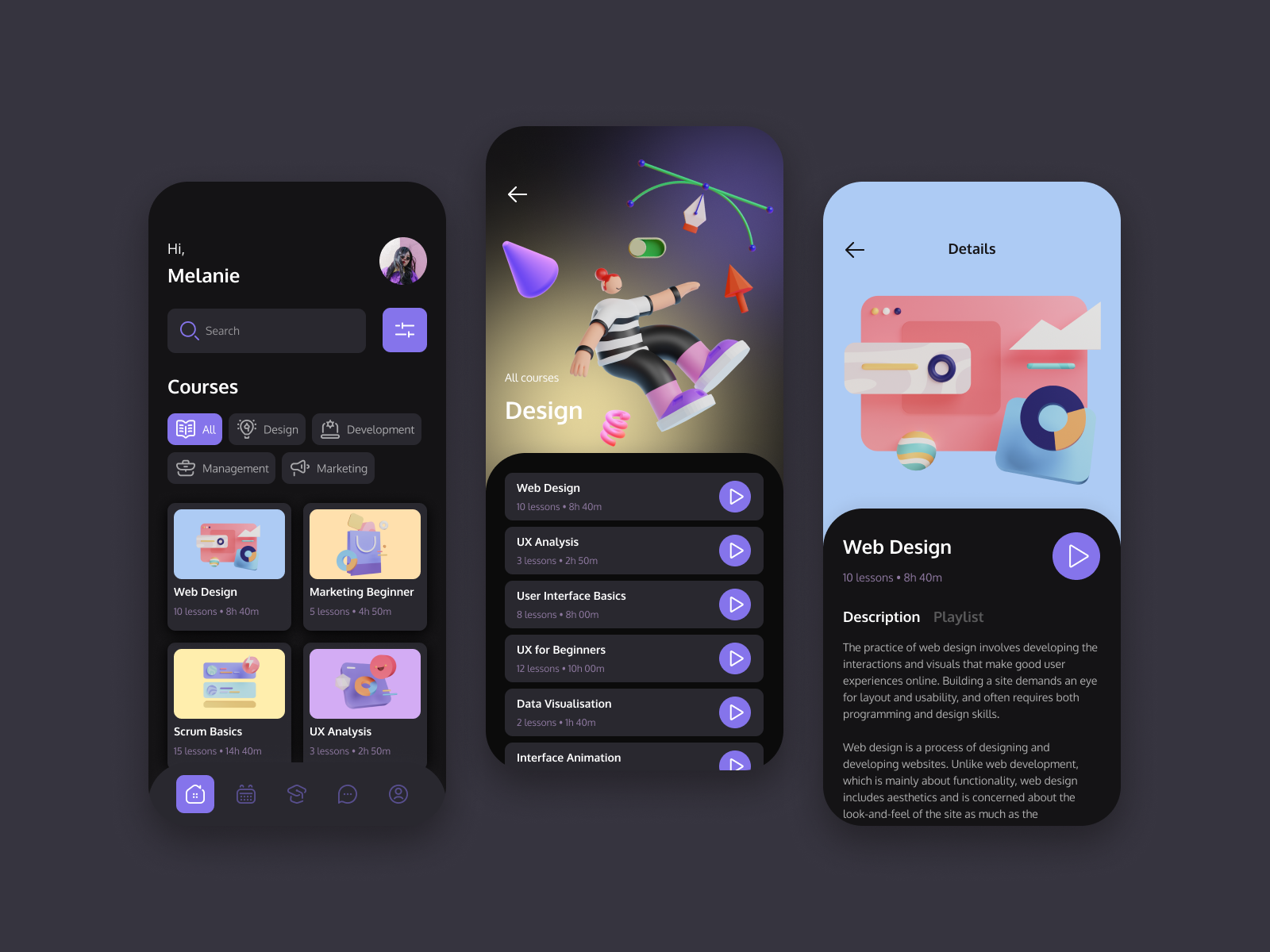 Educational platform for mobile - Light & Dark theme by DashDevs on ...