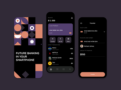 Banking mobile app app design ui ux