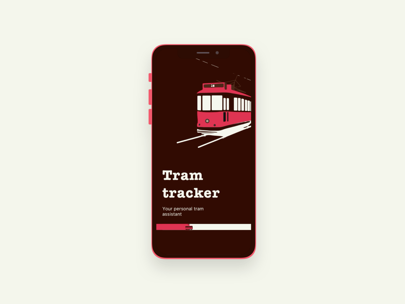 Tram tracker App animation app design illustration ui ux