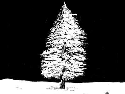 Snowy solitude inktober snow