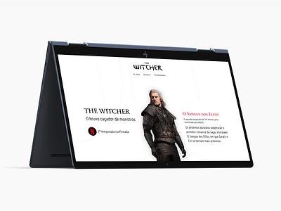 The Witcher: mockup desktop the witcher tipografia