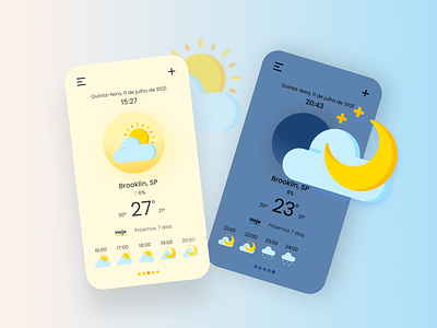 DailyUI - #037: Weather app dailyui design figma illustration uidesign uxdesign weather