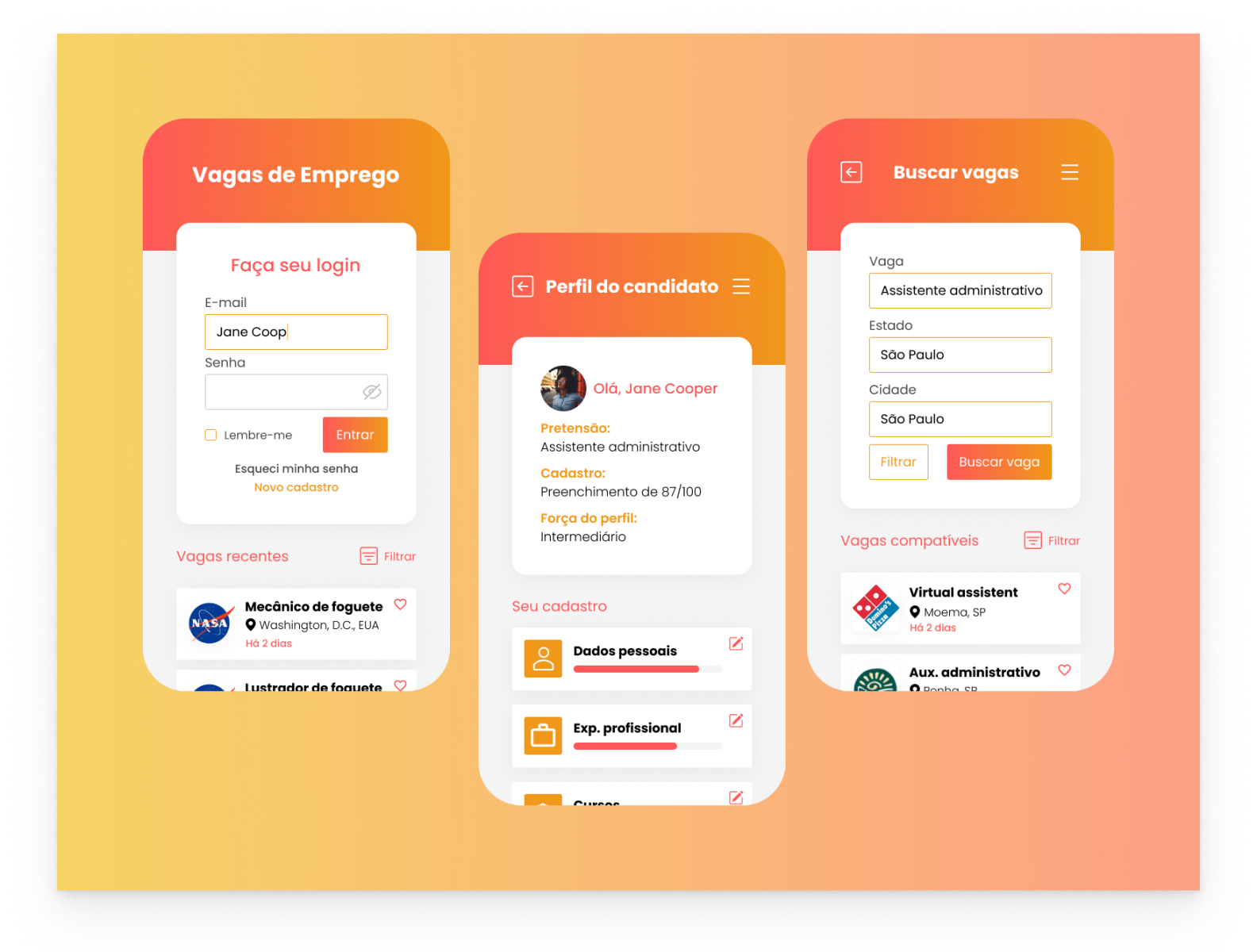 DailyUI 050 Job List By Brunna Arruda On Dribbble