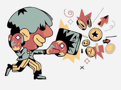 POW! cartoon characterdesign charcter design editorial editorial illustration illustration ink punch retro work