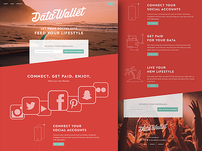 Datawallet - landing page