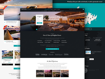 Travelkeys: Microsite Homepage black destination home luxury map travel turquoise user interface vacation villa
