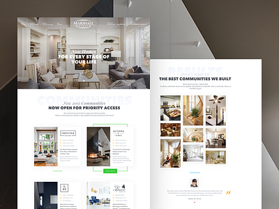 Marshall Homes landing simple ui web webdesign webpage website