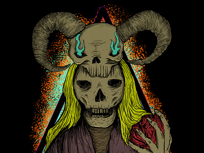 Skull Witch art artwork deathanarchy design digital art digital artwork drawing illustration logo