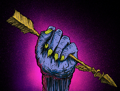 zombie hand // deathanarchy album art album cover design art artwork deathanarchy design digital art digital artwork drawing full color grim illustration lowbrow art metalcore skull skull art zombie zombies