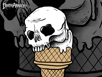 I SCREAM artwork deathanarchy design digital art digital illustration digitalart drawing drawingart ice cream icecream illustration illustration art illustrator skull skull art