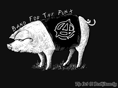 Black White Piggy artwork band artwork dark art deathanarchy design digital art drawing illustration photoshop pig punk punk rock punkrock punks