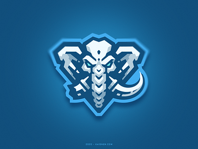 Tusks branding elephant illustration logo mascot sport logo