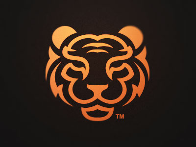 Tigers logo logotype mark negative space tiger