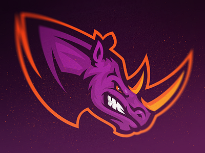 Rhinos esports logo mascot rhino