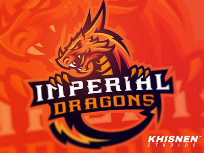 Imperial Dragons dragon esport logo mascot monster rebrand sport