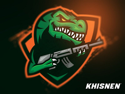 Reptilian dinosaur logo mascot raptor reptilian t rex