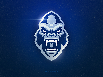 Silverback ape gorilla logo mascot monkey sport sport branding