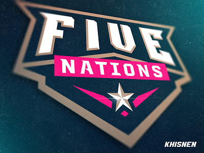 Five Nations badge logo portfolio shield sport thumbnail