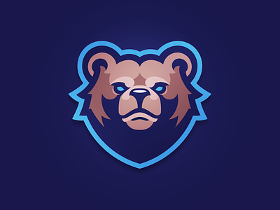 Blue Bear bears branding grizzly logos logotype mascot sports