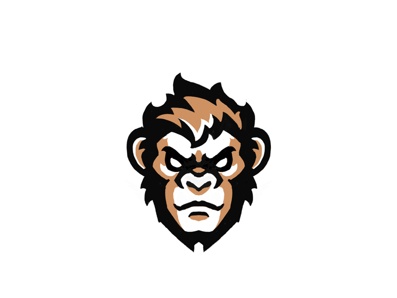 monkey sketch illustration logo mascot monkey sketch