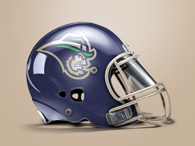 🍀 Ramblers Football Helmet🍀 ramblers boston concept sports logo mascot irish fighter