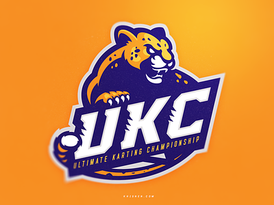UKC branding cheetah icon illustration karting mark mascot sport sport logo sports logo