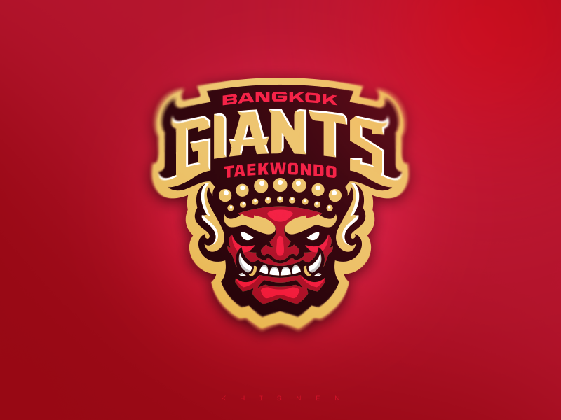 Bangkok Giants Taekwondo vector illustration sports taekwondo mma branding sport logo logodesigns mascot logo