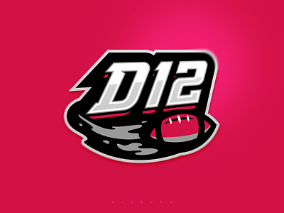 D12 fantasy football football icon logo sport logo sports logo vector