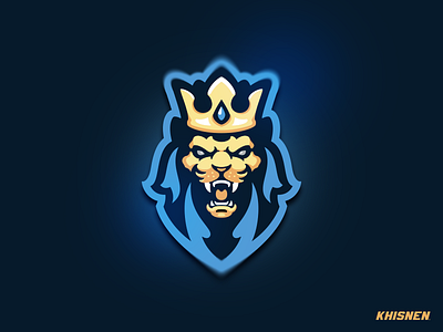 Royal lion head lion king logo mascot sports logo