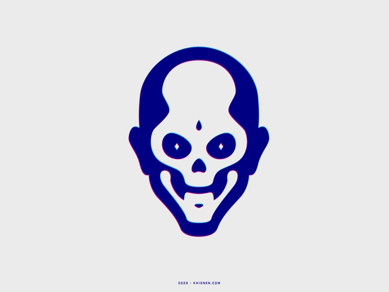 split branding design icon logo logotype skull skulls