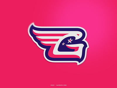 G branding cheerleader hawk letter logo logos logotype sport logo wing