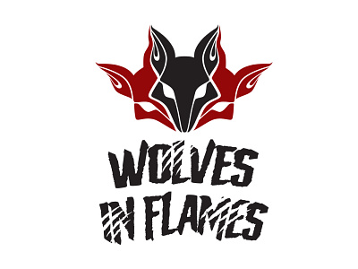 Logo Wolves in flames