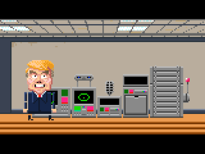 Security Checkpoints 8 bit after effects animation cartoon character design game design pixel pixel art presidential election retro