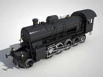 Locomotive 3d cinema4d game lowpoly mini modelling prop rendering texturing
