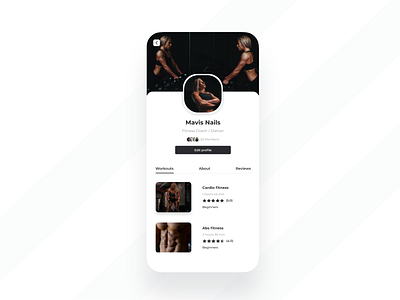 DailyUI - User Profile app app design app ui daily ui dailyui day006 fitness fitness app profile ui user profile ux workout