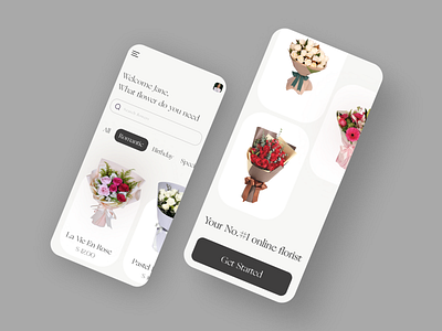 DailyUI - E-Commerce Shop (Flower shop) 012 app design app ui bestuidesign dailyui dailyui012 design florist app flower app flowers ui ui design ux