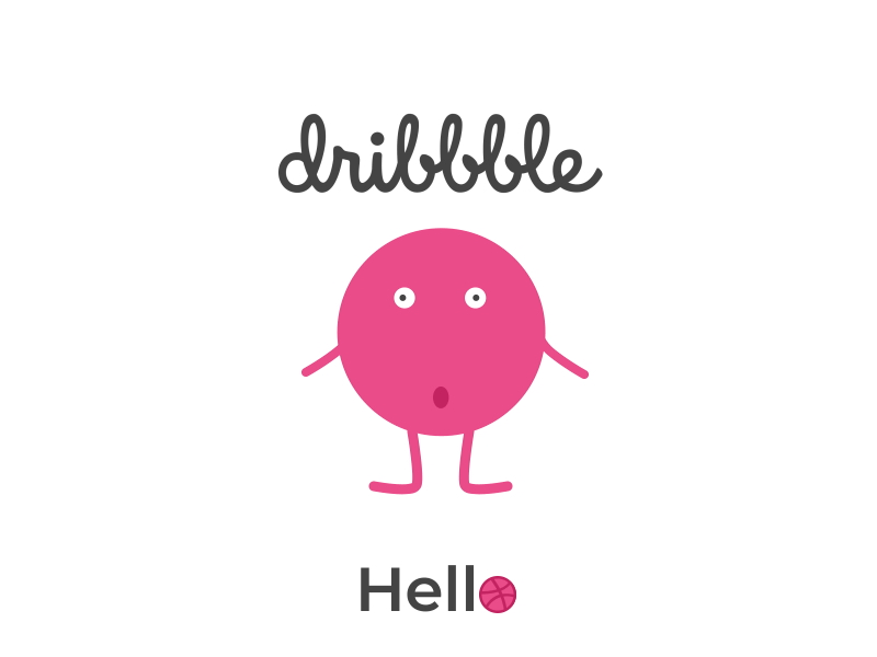 hello dribbble 🙌 animation gif design