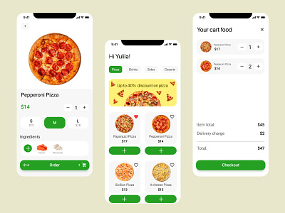 Food delivery app app application delivery design food ui